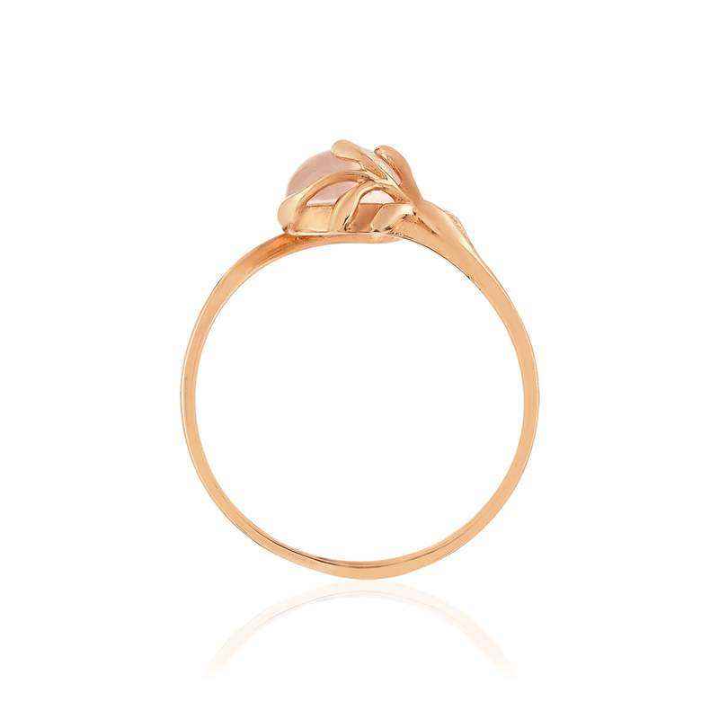 Bague or 375 rose quartz - vue 2