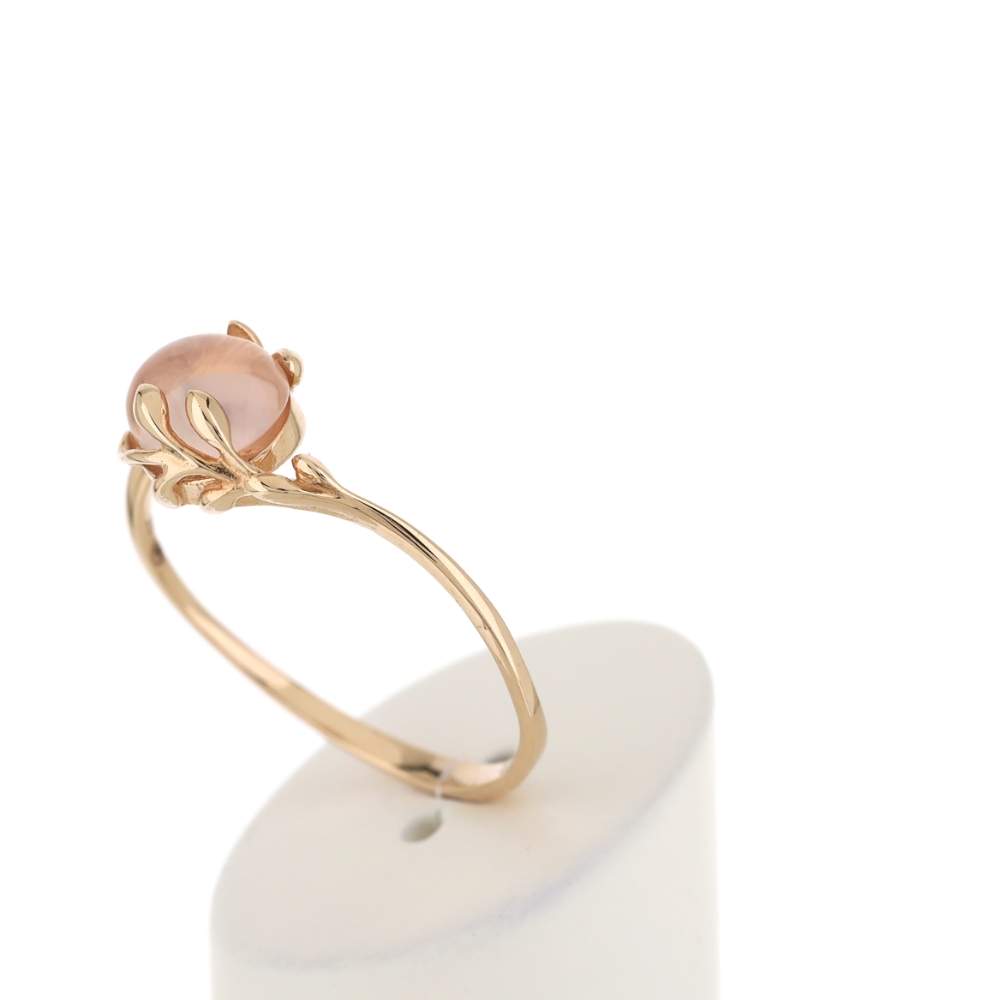 Bague or 375 rose quartz - vue 4