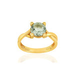 Bague or 375 quartz vert - vue 1