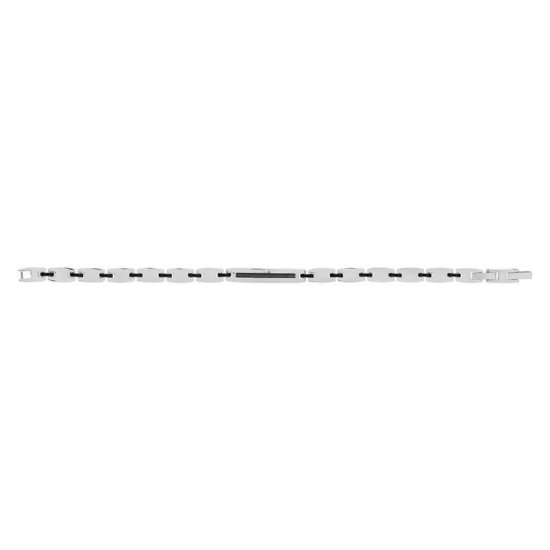 Bracelet acier bicolore noir 21 cm - vue 2