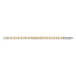 Bracelet acier bicolore doré jaune 21 cm - vue 2