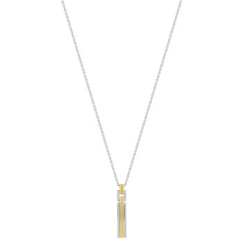 Collier acier bicolore 55 cm