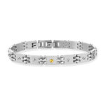 Bracelet acier 21 cm vis - vue 1