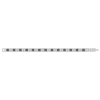 Zwarte tweekleurige stalen armband 21 cm schroef