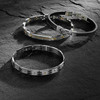 Bracelet acier bicolore noir 21 cm vis - vue VD1