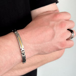 Bracelet acier 21 cm - vue porté 1