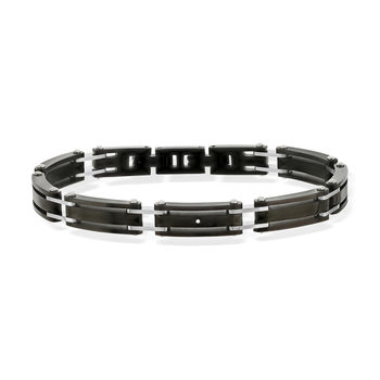 Bracelet acier noir 21 cm
