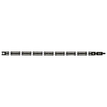 Bracelet acier noir 21 cm - vue 2