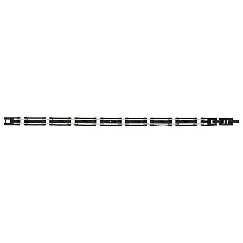 Bracelet acier noir 21 cm - vue 2