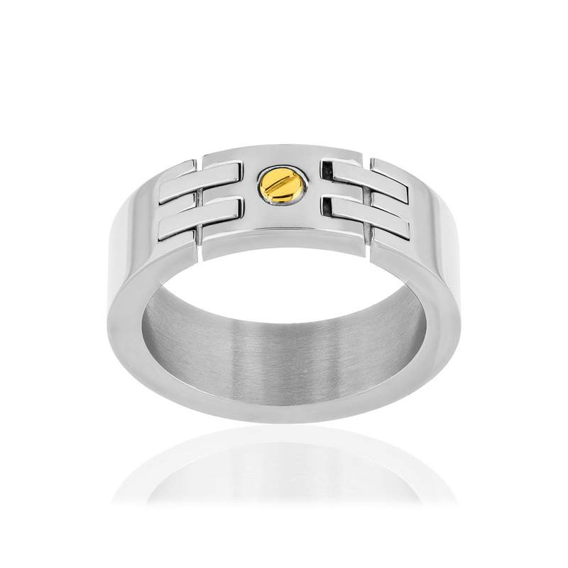 Bague acier vis - vue 1