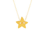 Collier or 750 motif étoile 45cm - vue 1