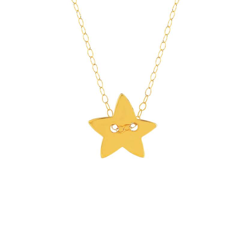 Collier or 750 motif étoile 45cm - vue 1