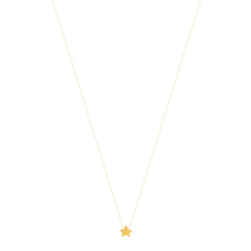 Collier or 750 motif étoile 45cm - vue 2