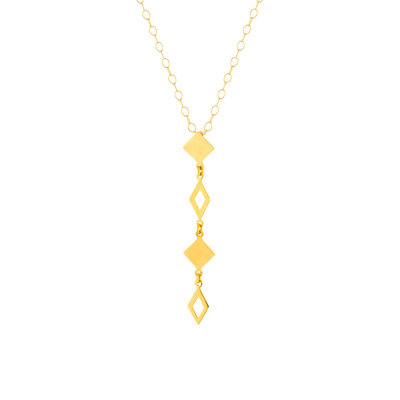 Collier or 750, motif géométrique 45 cm