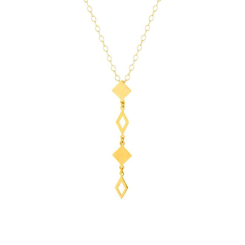 Collier or 750, motif géométrique 45 cm - vue 1