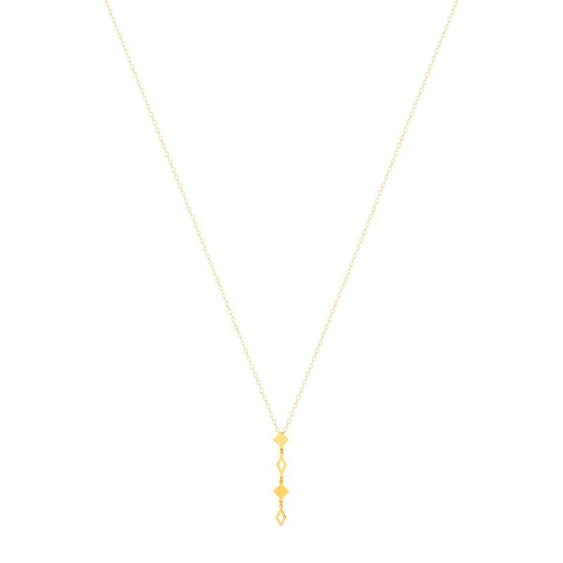 Collier or 750, motif géométrique 45 cm - vue 2