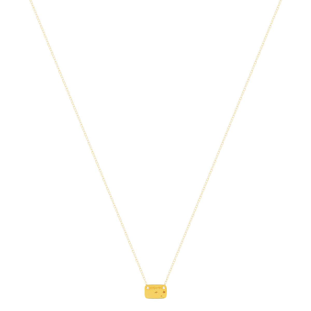 Collier or 750 jaune, motif étoile 45cm - vue 2