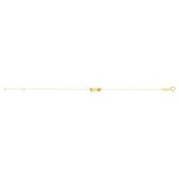 Armband in 750 geel goud, buisontwerp, 17 cm
