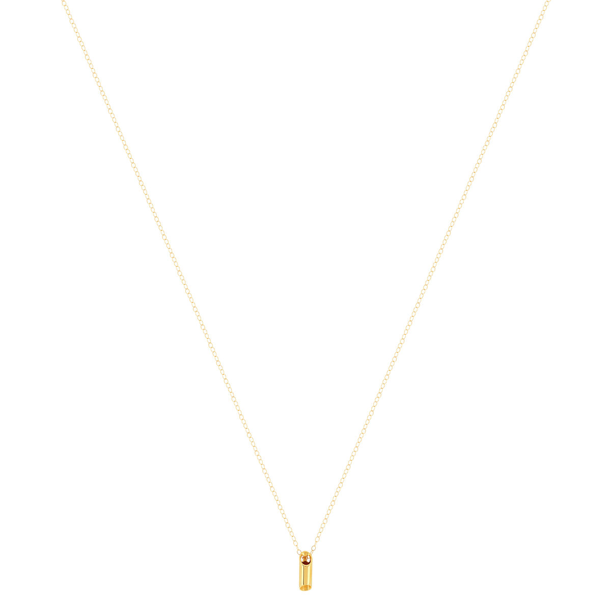 Collier or 750 jaune 45 cm, motif tube, 45 cm. - vue 2