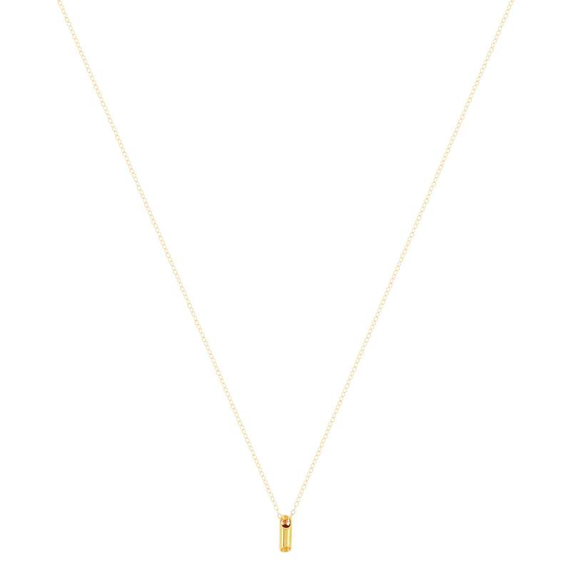 Collier or 750 jaune 45 cm, motif tube, 45 cm. - vue 2