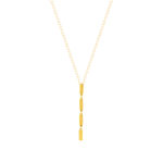 Collier or 750 jaune, motif perlé 45 cm - vue 1