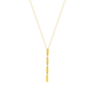 Collier or 750 jaune, motif perlé 45 cm - vue 1