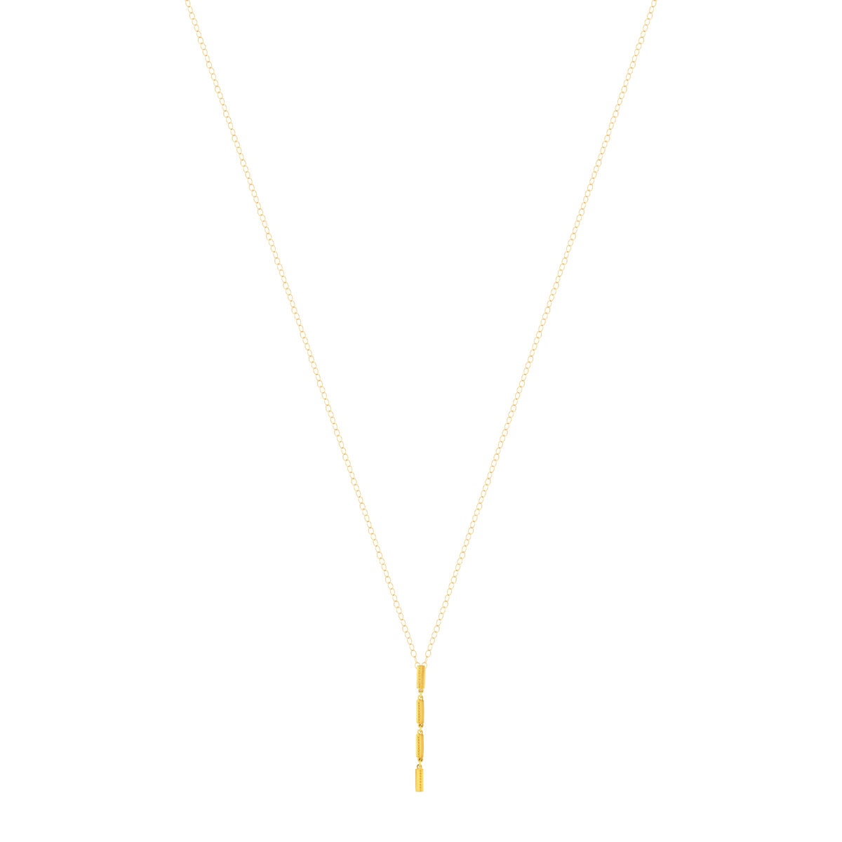 Collier or 750 jaune, motif perlé 45 cm - vue 2