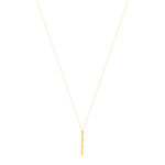 Collier or 750 jaune, motif perlé 45 cm - vue 2