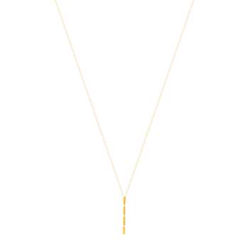 750 geelgouden collier, kralenmotief 45 cm
