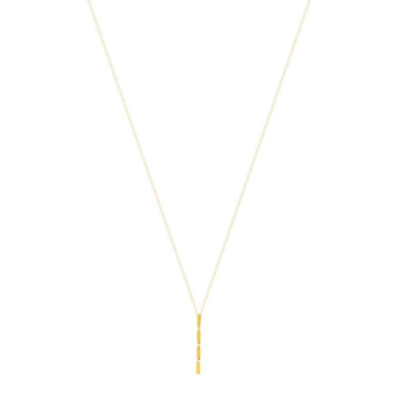 Collier or 750 jaune, motif perlé 45 cm - vue 2