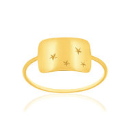Bague or 750 jaune, motif étoile