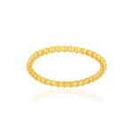 Bague plaqué or jaune perlée - vue 1