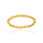 Bague plaqué or jaune motif maille - vue 1