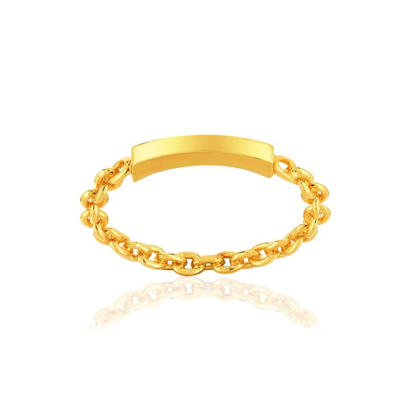 Bague plaqué or jaune - vue 1