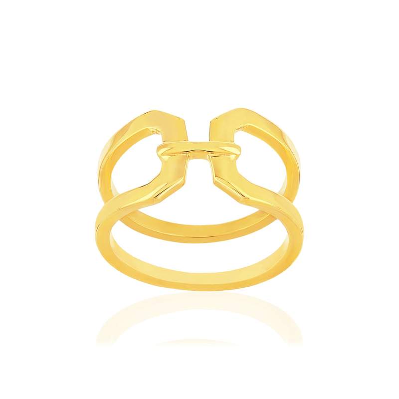 Bague plaqué or jaune - vue 1