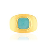 Bague plaqué or jaune amazonite - vue 3