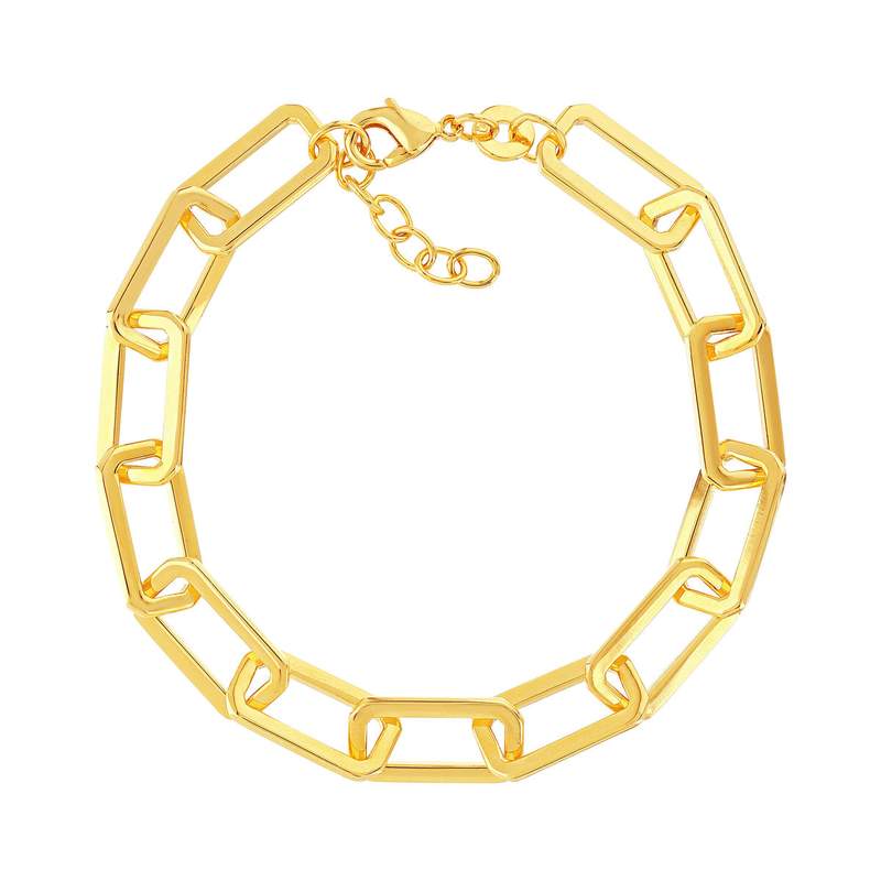 Bracelet plaqué or jaune 18 cm - vue 1