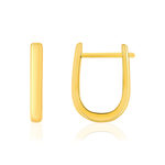 Yellow gold-plated earrings - view 1