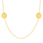 Sautoir plaqué or jaune 80 cm - vue 1