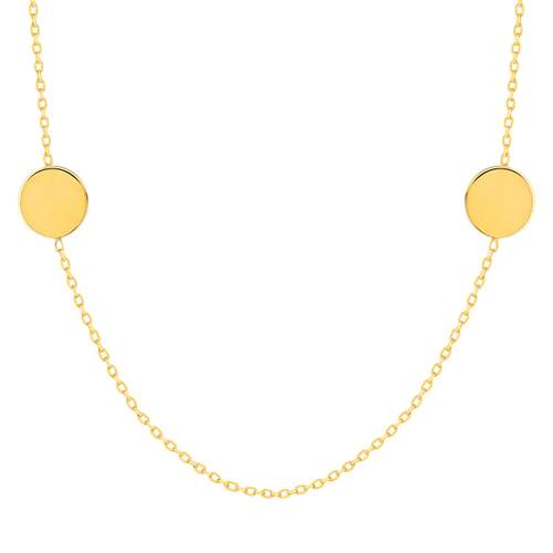 Sautoir plaqué or jaune 80 cm