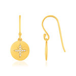 Boucles d'oreilles plaqué or jaune zirconias - vue 1