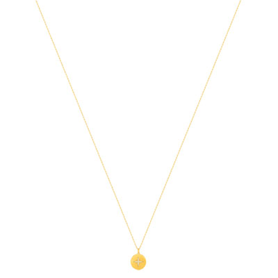 Collier plaqué or jaune zirconias 48cm