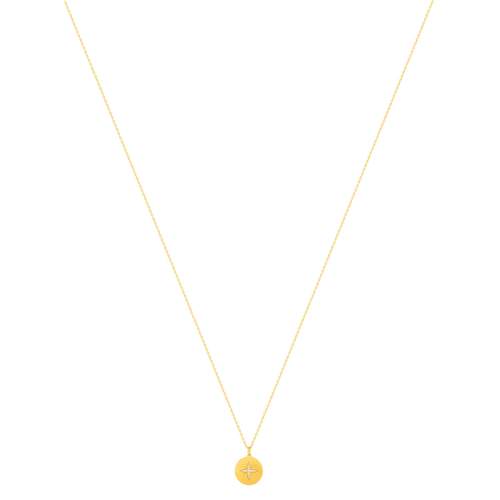 Collier plaqué or jaune zirconias 48cm