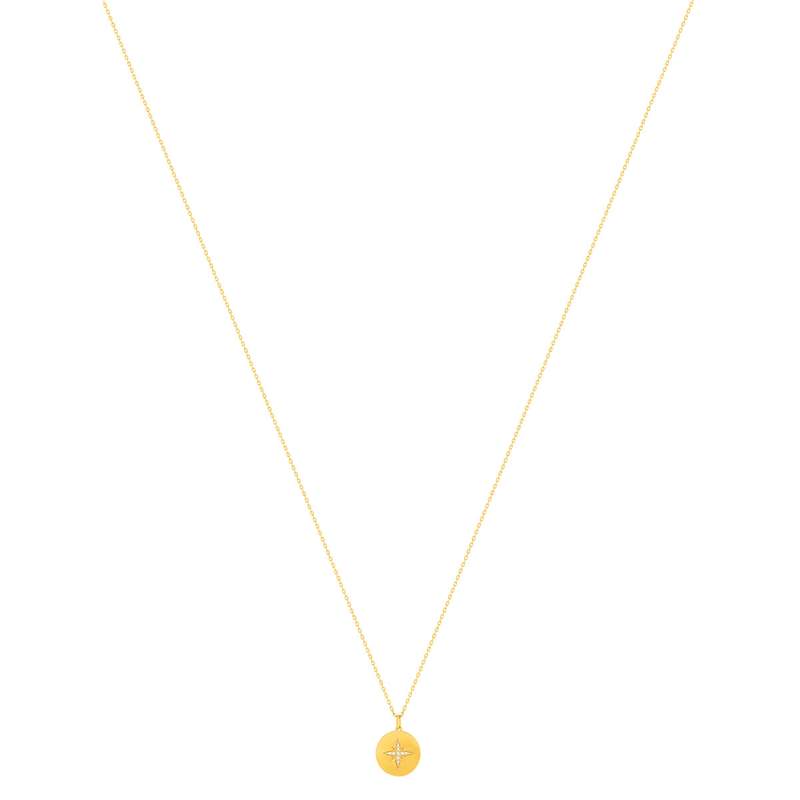 Collier plaqué or jaune zirconias 48cm - vue 1