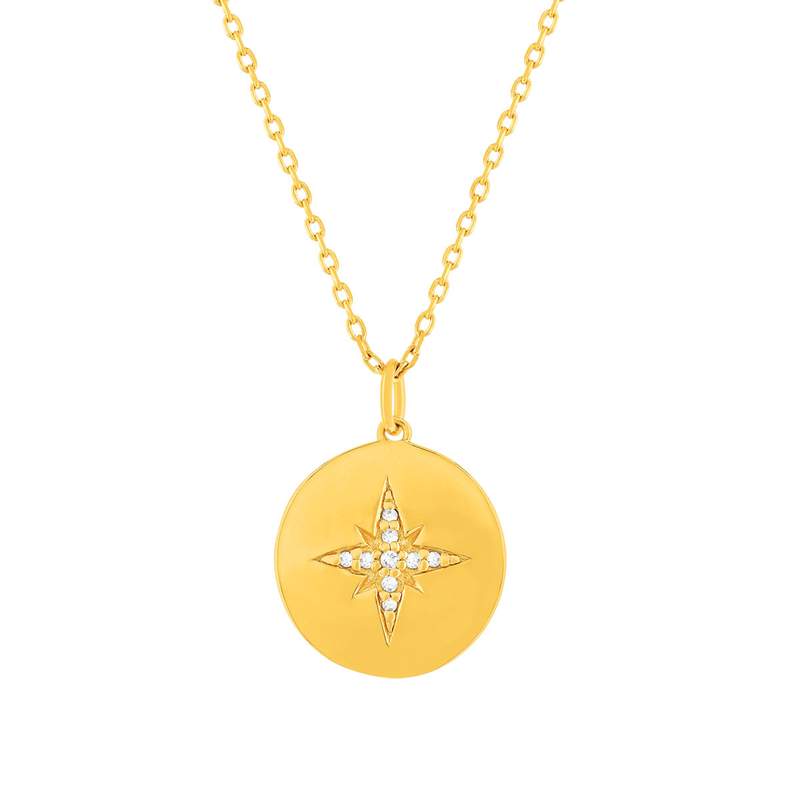 Collier plaqué or jaune zirconias 48cm - vue 2