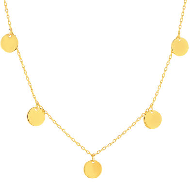 Collier plaqué or jaune 48 cm