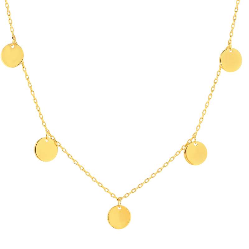 Collier plaqué or jaune 48 cm - vue 1