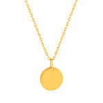 Collier plaqué or jaune médaille 48 cm - vue 1