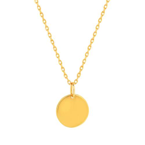 Collier plaqué or jaune médaille 48 cm