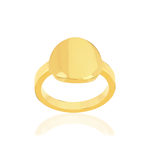 Bague plaqué or jaune médaille - vue 1